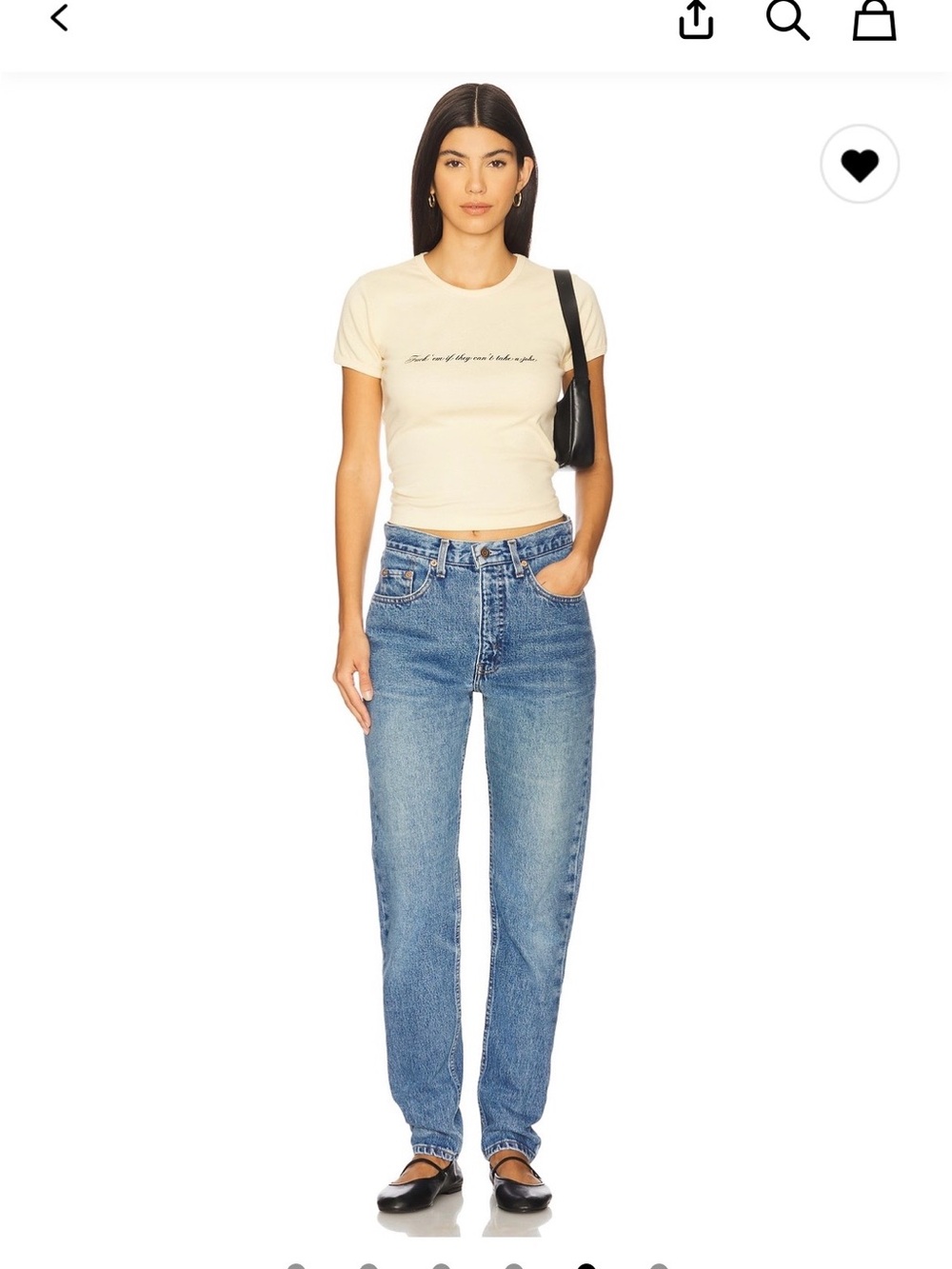 REVOLVE High-Rise Straight Leg Jeans - Medium Blue